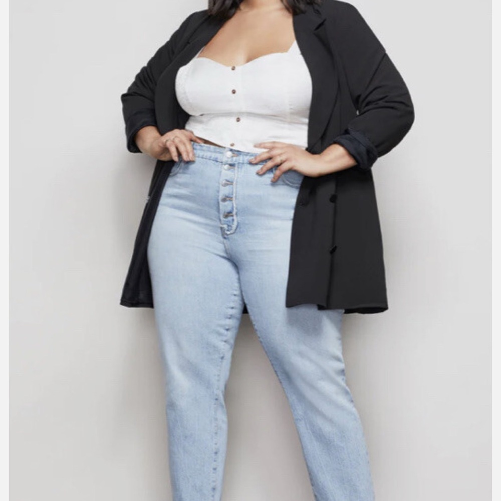 Good American High Rise Light Blue Jeans